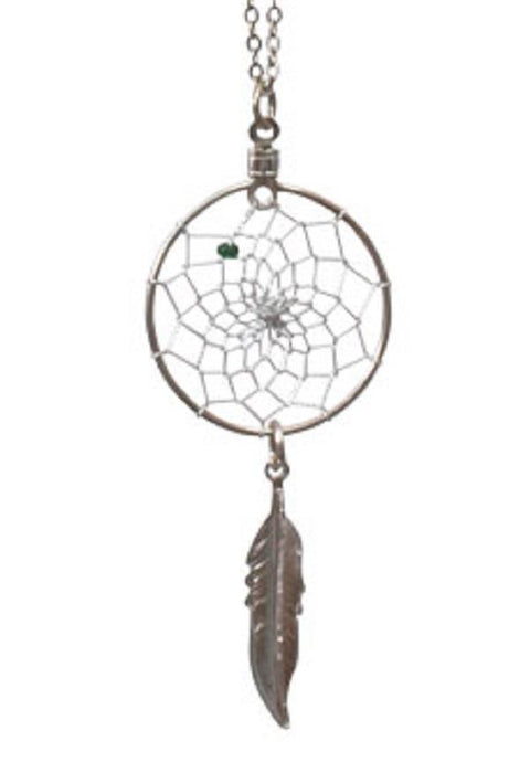 Necklace Dreamcatcher Metal Feather