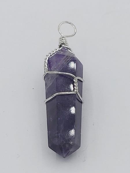 Pendant Amethyst Point Wired