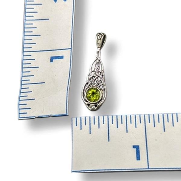 Pendant Celtic Peridot Sterling Silver