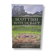 Book titled 'Scottish Witchcraft' with a scenic cover