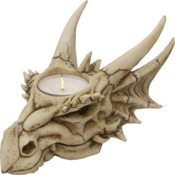 Tealight Holder Dragon Skull