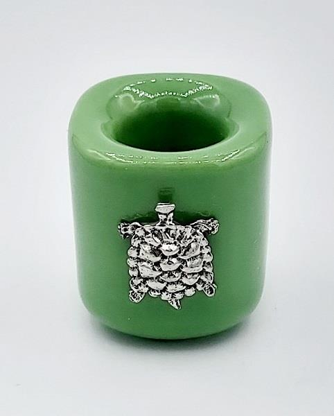 Mini Candle Holder Light Green Turtle