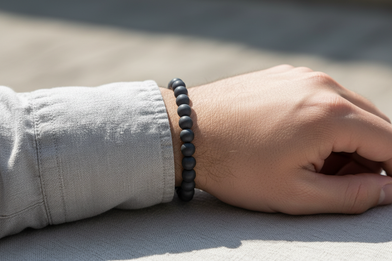 8mm Bracelet Hematite Matt Finish
