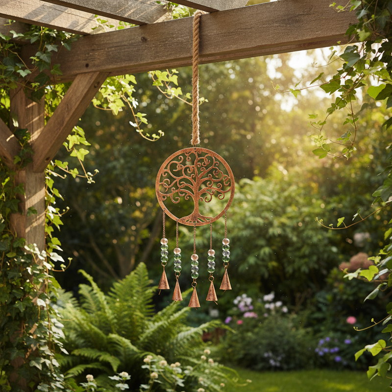 Hanging Bells Copper Tree of Life