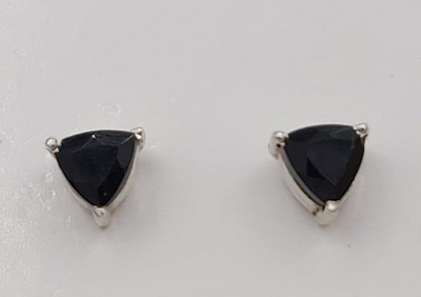 Earrings Black Onyx Sterling Silver Stud