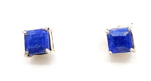 Earrings Lapis Lazuli Sterling Silver Stud