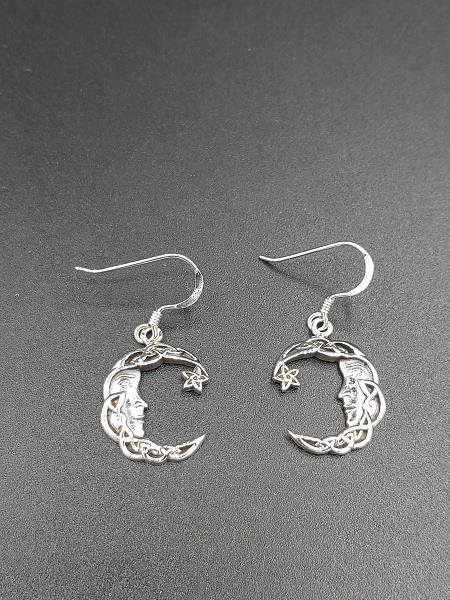 Earrings Moon & Stars Sterling Silver