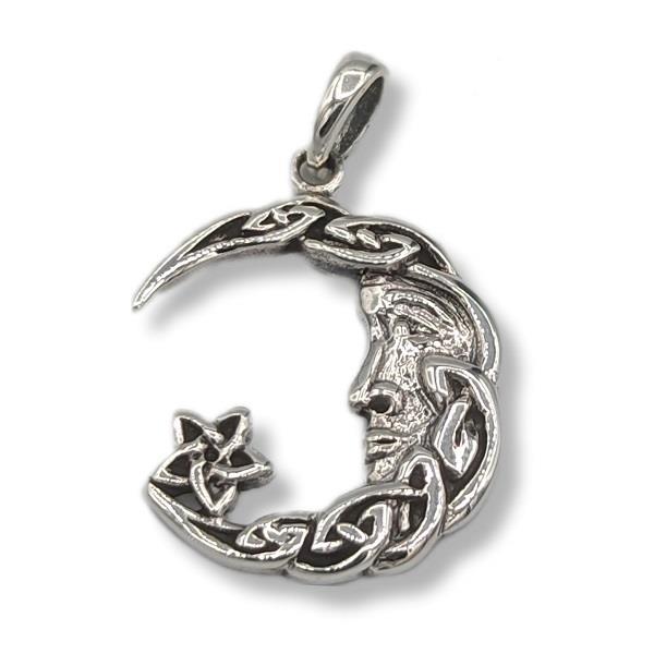 Pendant Celtic Moon & Stars Sterling Silver