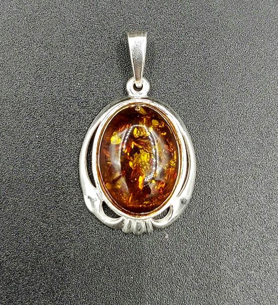 Pendant Amber Sterling Silver