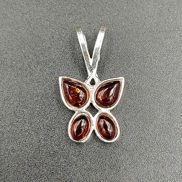 Pendant Amber Butterfly