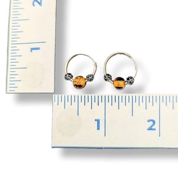 Earrings Amber Hoops