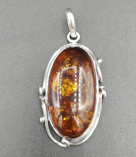 Pendant Amber Sterling Silver
