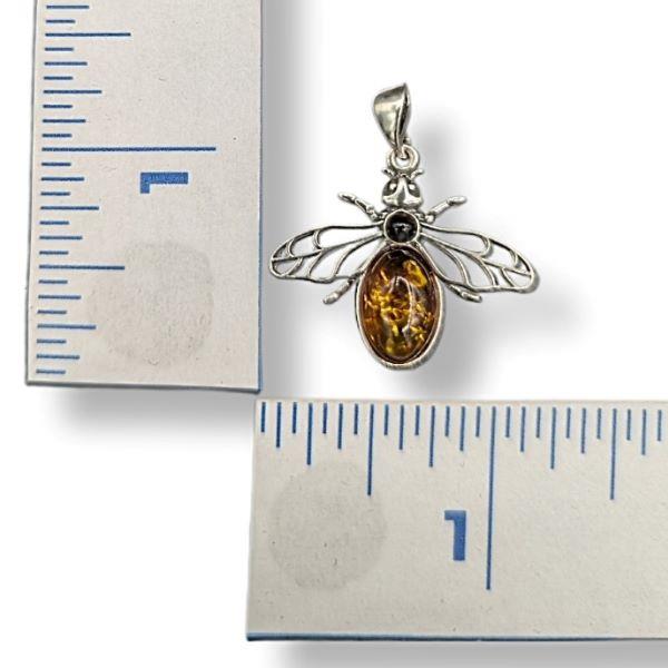 Pendant Amber Bee Sterling Silver