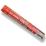 Red packaging of incense sticks with text on a white background