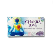 Box of 'Chakra Love' with a colorful design on a white background