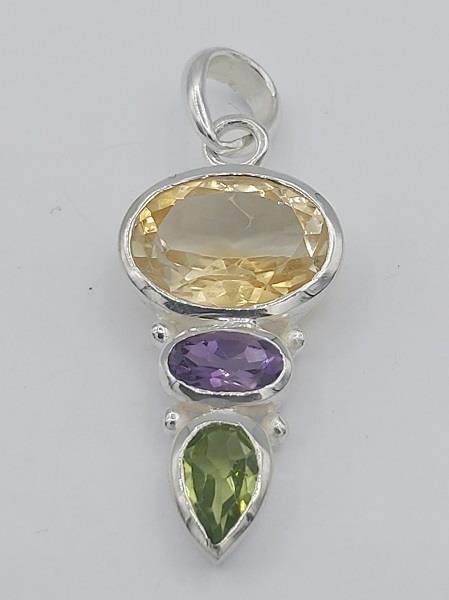 Pendant Citrine Amethyst Peridot
