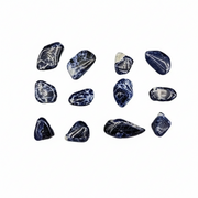 Set of blue marbled stones  on a white background