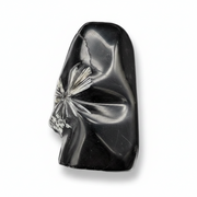 A polished Chrysanthemum Stone shown on a clean white background.