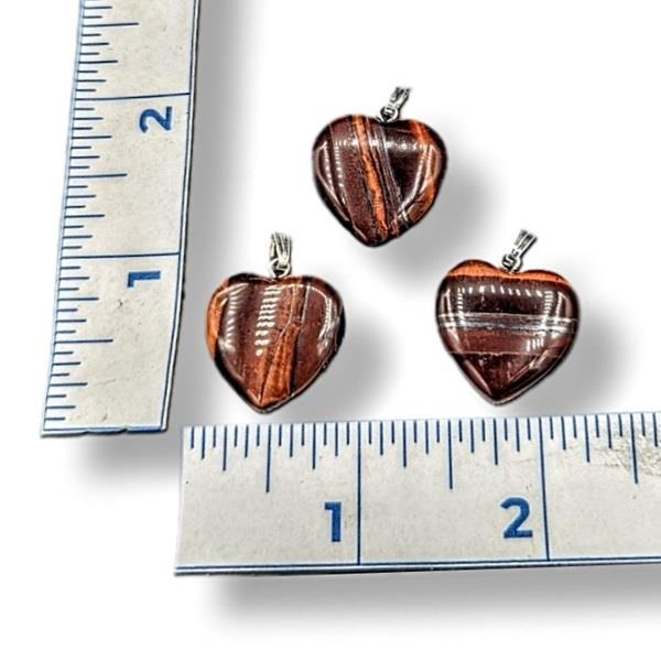 Pendant Red Tiger's Eye Heart