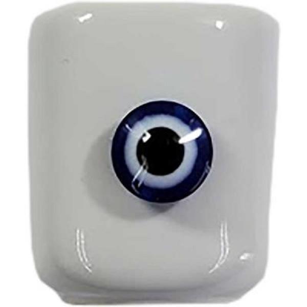 Mini Candle Holder White Evil Eye