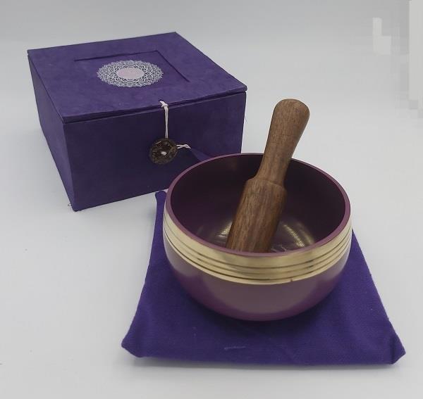 Singing Bowl 3" Crown Chakra Gift Set