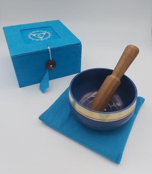 Singing Bowl Throat Chakra Gift Set