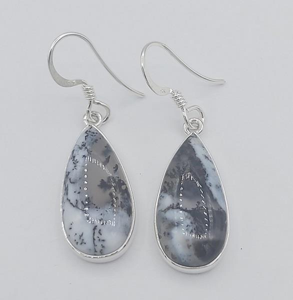 Earrings Dendrite Agate Sterling Silver