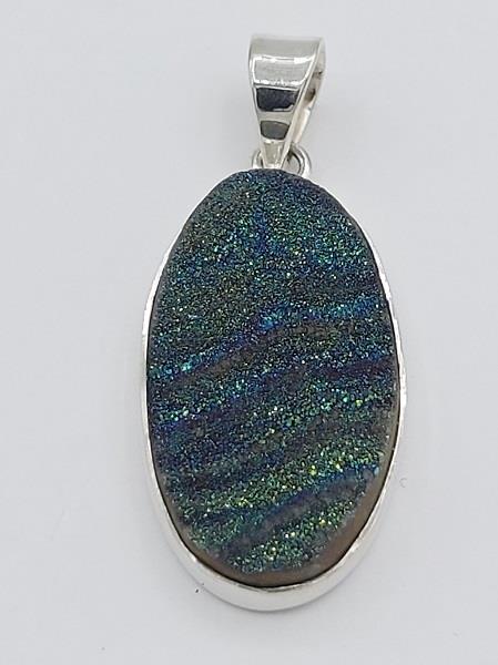 Pendant Titanium Druzy Quartz