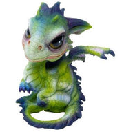 Colorful dragon figurine on a white background