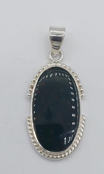 Pendant Bloodstone Sterling Silver