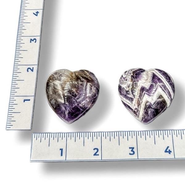 Chevron Amethyst Heart 46g Approximate