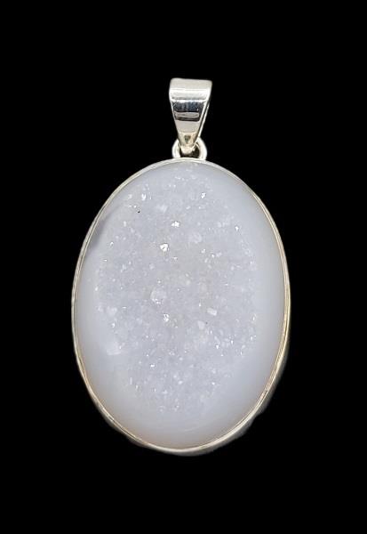 Pendant Druzy Quartz Sterling Silver