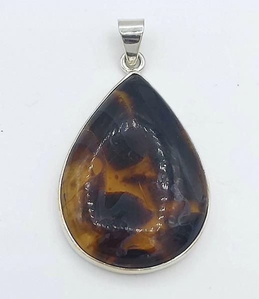 Pendant Amber Sterling Silver