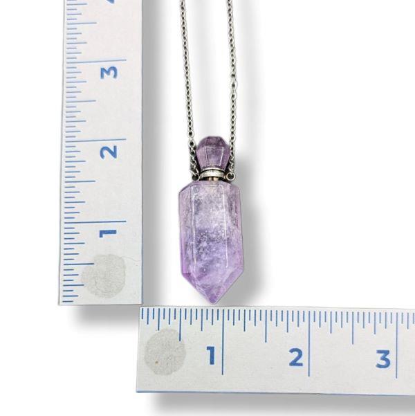 Stone Perfume Necklace Amethyst