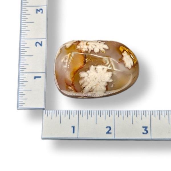 Flower Agate Palmstone 126g Approximate