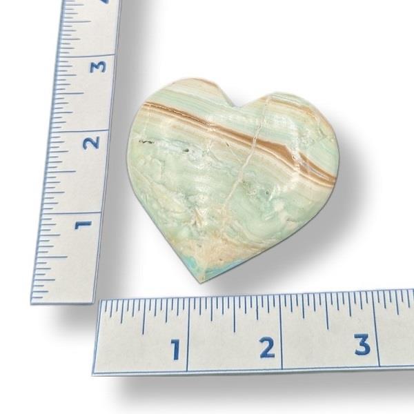 Blue Calcite Carribean Heart 96g Approximate