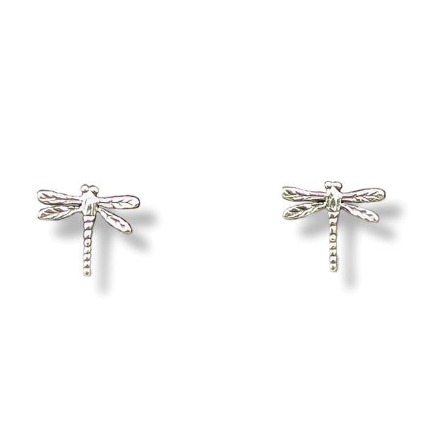 Earrings Dragonfly Sterling Silver Stud