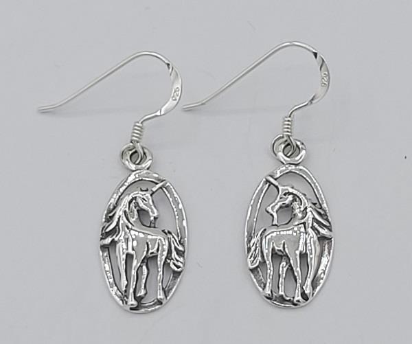 Earrings Unicorn  Sterling Silver