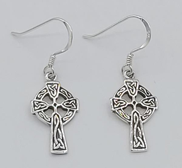 Earrings Celtic Cross Sterling Silver