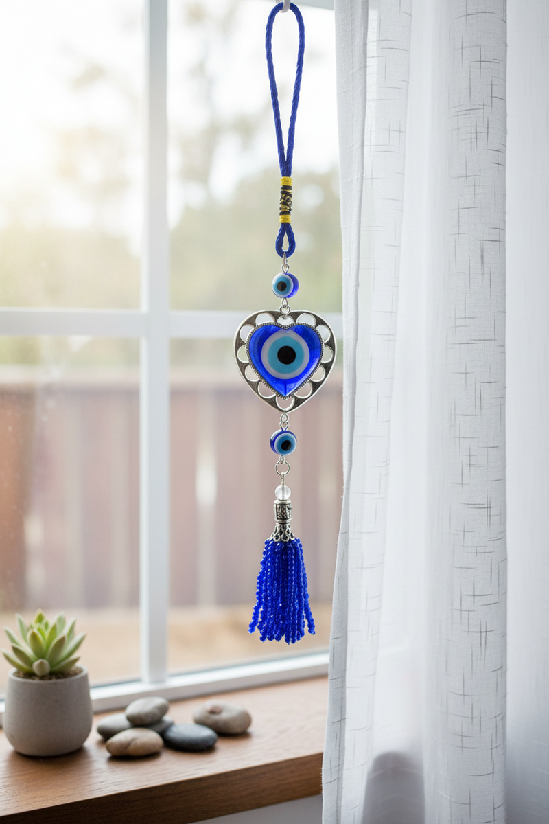 Talisman Evil Eye Puffed Heart