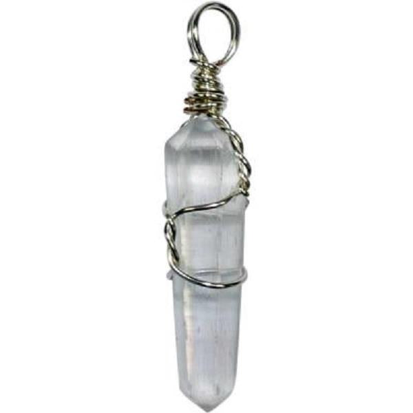 Pendant Selenite Wire Point