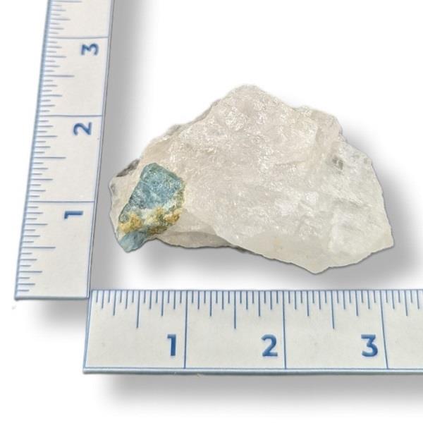 Aquamarine on Quartz 114g Approximate