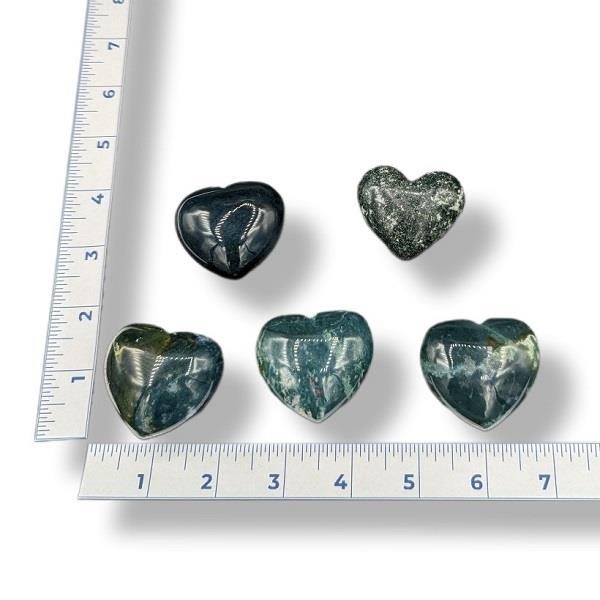 45mm Puffy Heart Moss Agate