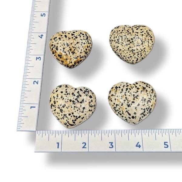 Dalmation Stone Puffy Heart