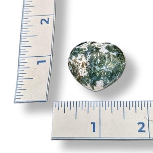 Moss Agate Heart 18g Approximate