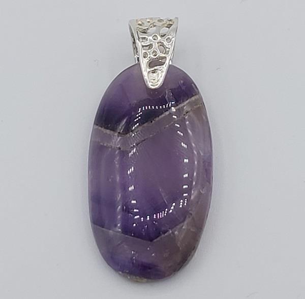 Pendant Chevron Amethyst Sterling Silver