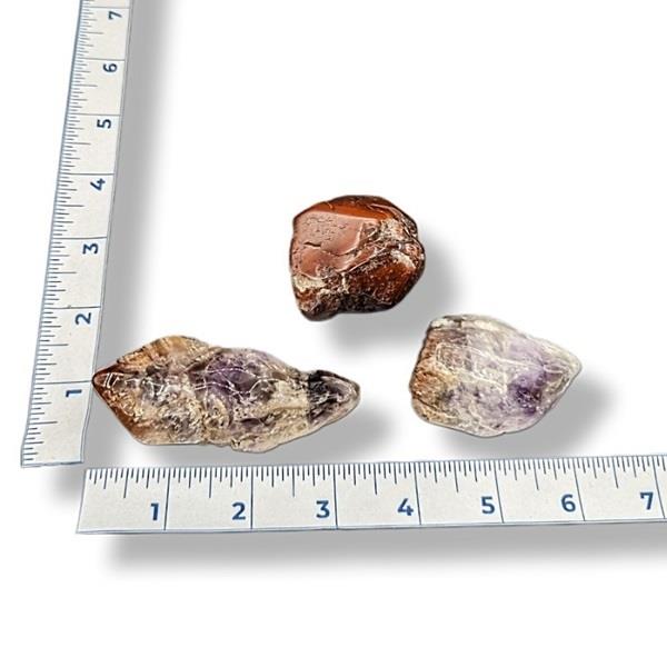 Red Capped Amethyst Tumbled 74g Approximate