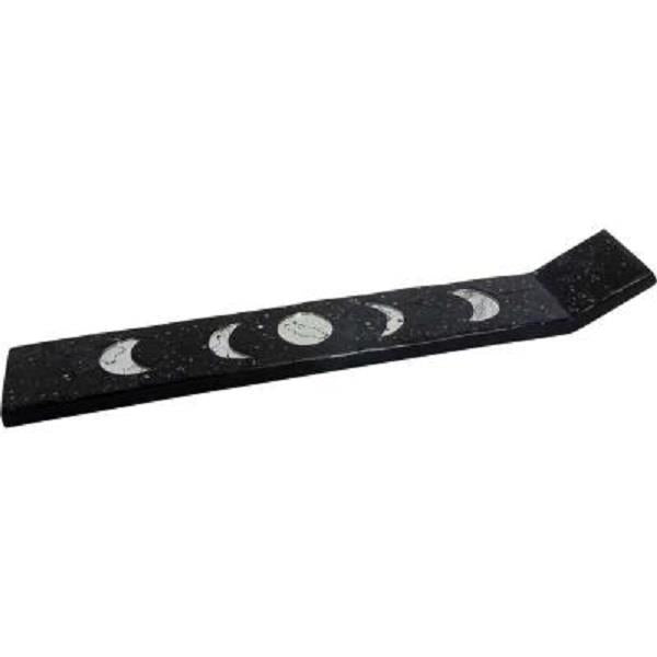 Incense Burner Moon Phases Black