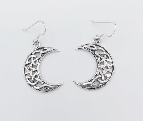 Earrings Celtic Moon Sterling SIlver