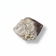Amethyst point with dark brownish-purple tones, displayed on a clean white background with a soft drop shadow.